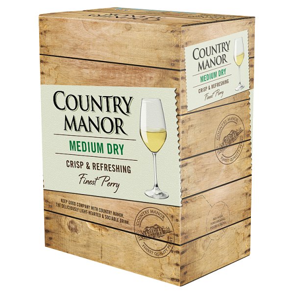 Country Manor Medium Dry Finest Perry 2.25 Litre, Case of 4 (DEAL OF THE DAY) Country Manor