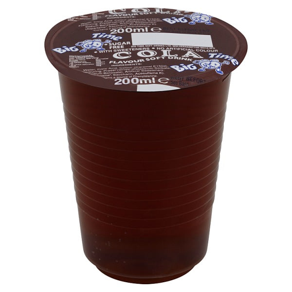 Big Time Cola Flavour Soft Drink with Sweeteners 200ml, Case of 24 Big Time