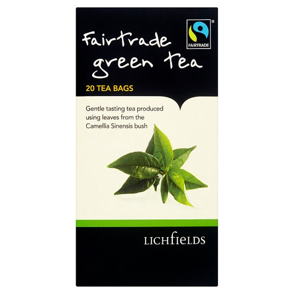 Lichfields Fairtrade Green Tea 20 Tea Bags 40g (CLEARANCE OFFER) Lichfields